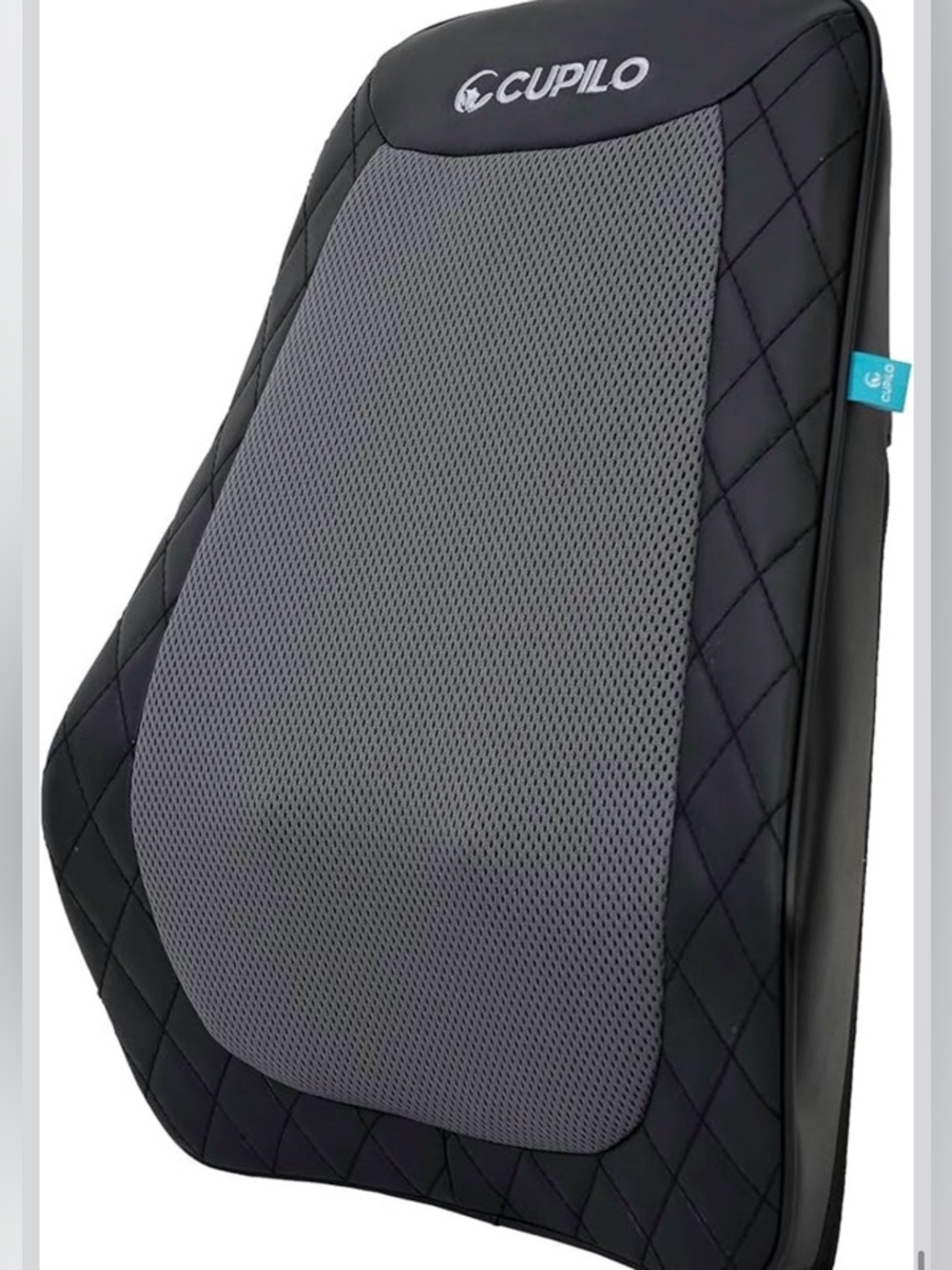 CUPILO Breathable Gray & Black Lumbar Support Cushion
